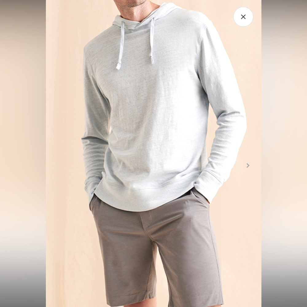 Faherty Slub Organic Cotton Lightweight Hoodie Sky Size M *CLOSET CLOSING SALE*